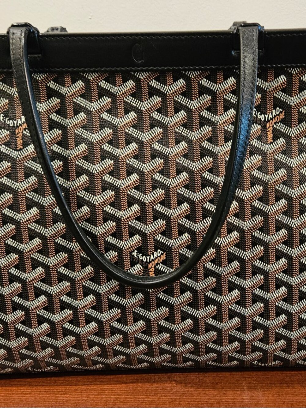 Authentic Black Goyard Bellechasse Structured Tote, Pristine Condition - Picture 2 of 16